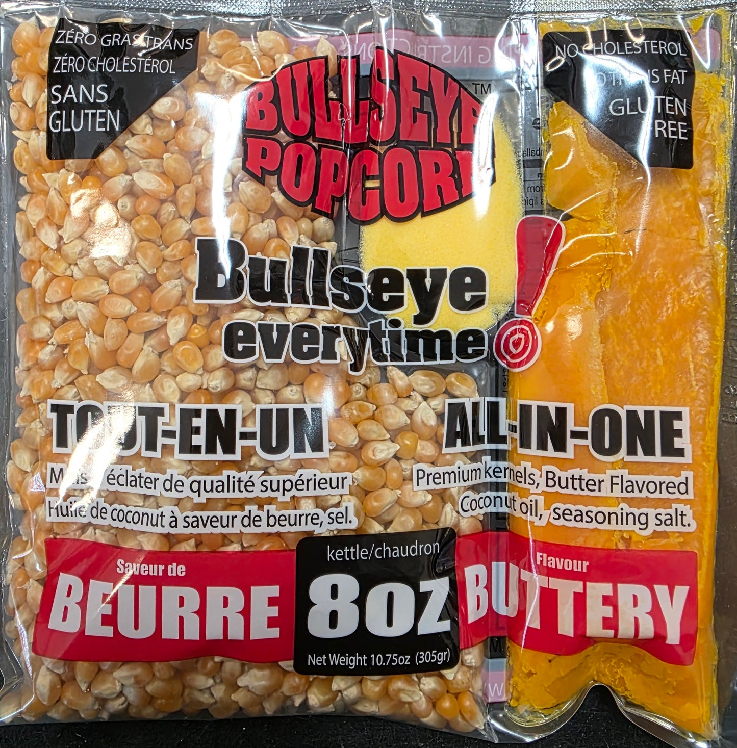 BULLSEYE POPCORN 8oz