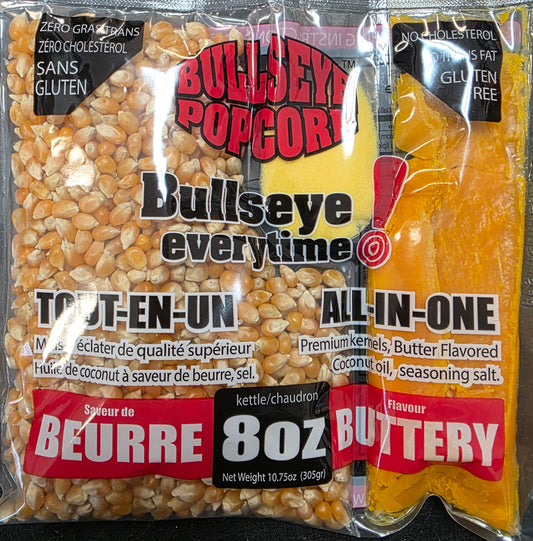 BULLSEYE POPCORN 8oz
