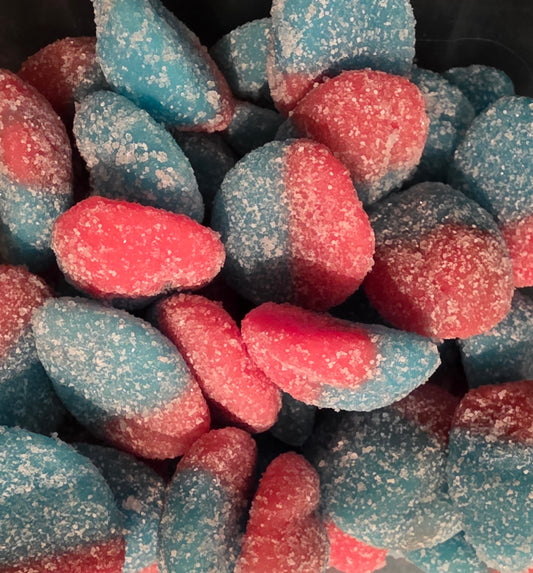 TRANCHE FRAMBOISE BLEUE SUR