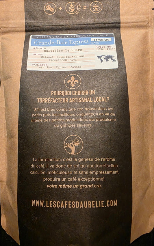CAFÉ D'AURÉLIE GRANDE BAIE ESPRESSO BIO