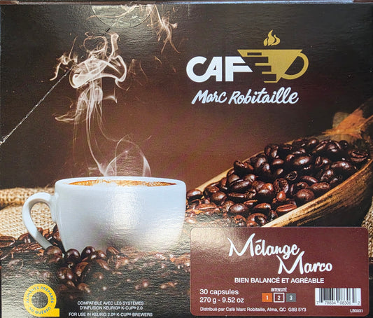 CAFÉ MARC ROBITAILLE MELANGE MARCO 30CUP