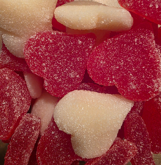 COEUR A LA CERISE EN GELÉE ROUGE ET BLANC