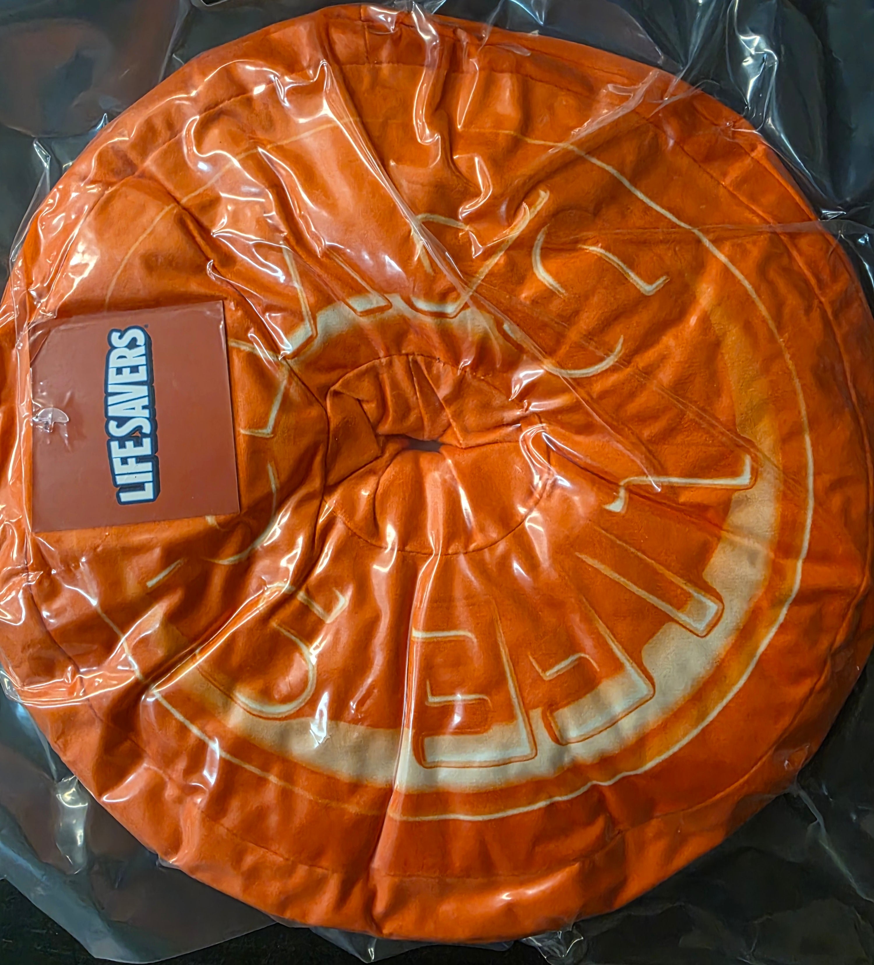 COUSSIN ROND LIFE SAVERS ORANGE