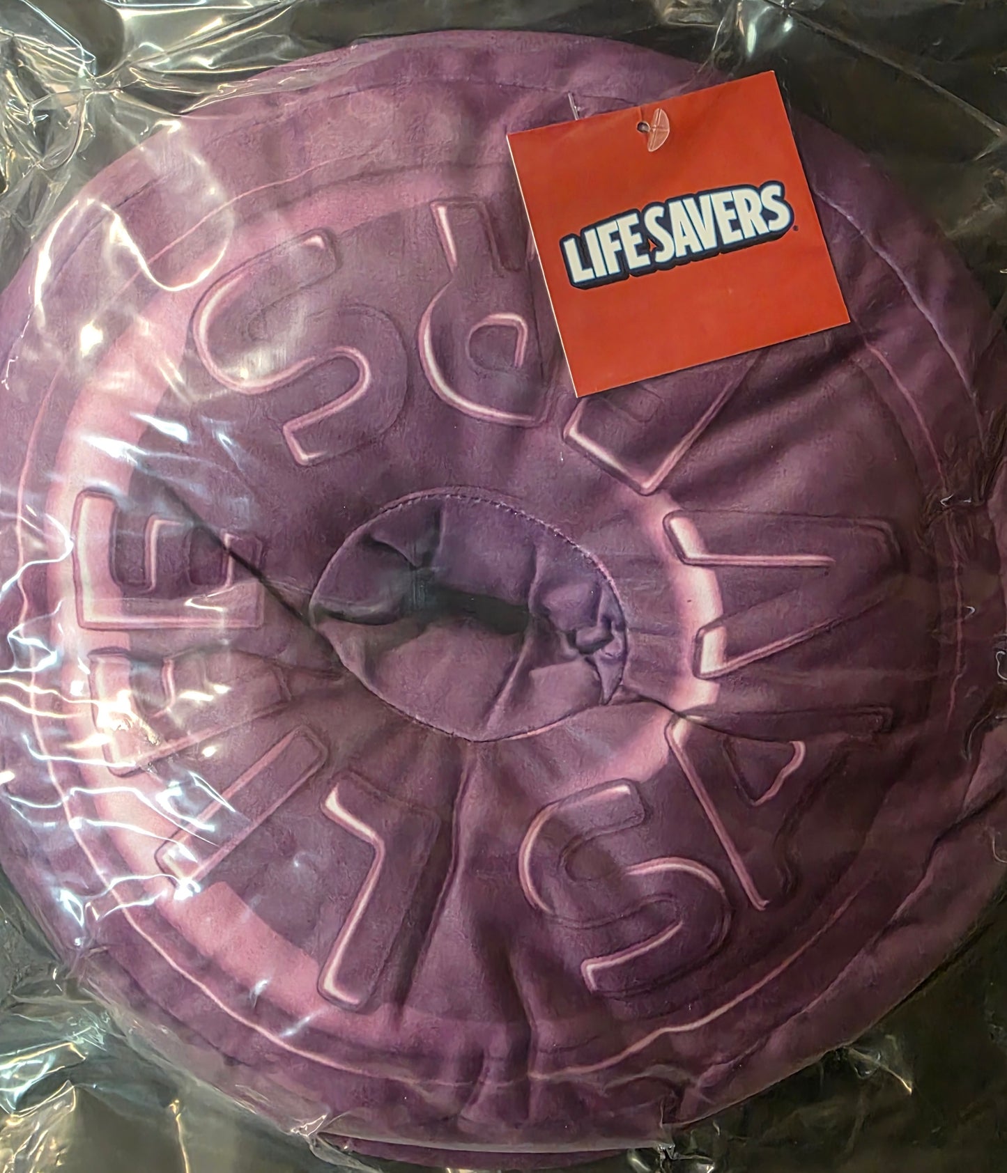 COUSSIN ROND LIFE SAVERS MAUVE