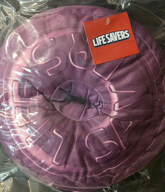 COUSSIN ROND LIFE SAVERS MAUVE